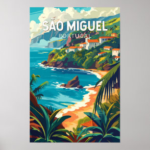 Affiche Île de Sao Miguel Portugal Voyage Art