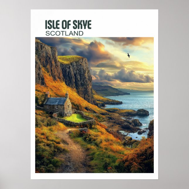 Affiche Île de Skye Écosse - Majestic Highland (Devant)