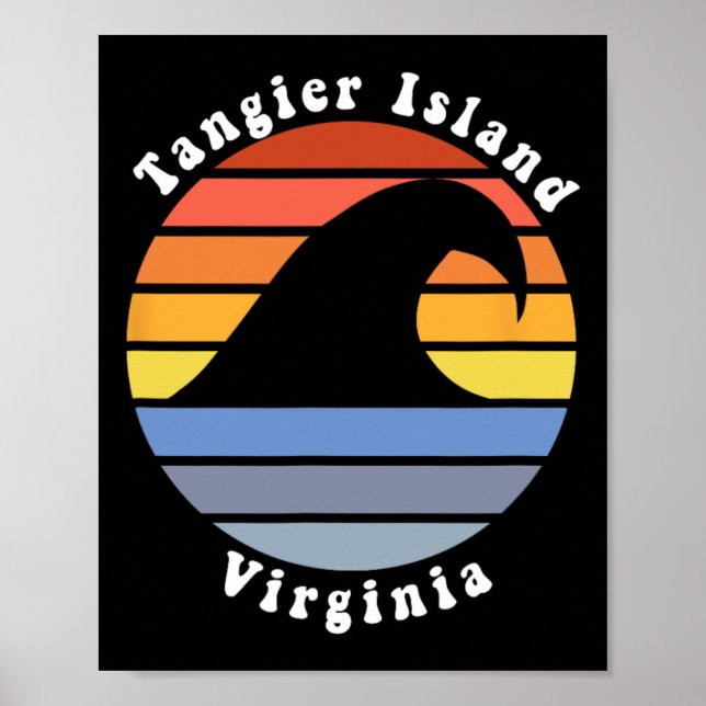 Affiche Île de Tangier Virginie Va Beach Souvenir de vacan (Devant)