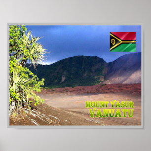 Affiche Ile de Tanna - Mont Yasur - Vanuatu -