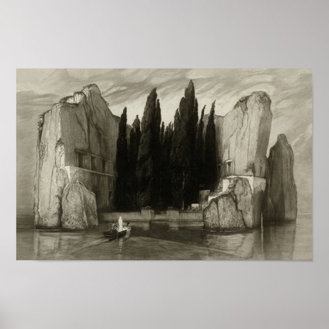 Affiche Île des Morts - Böcklin Dark Art Imprimer (Devant)