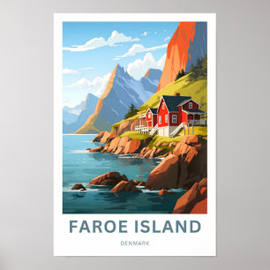 Affiche Île Faroe Danemark Imprimer Voyage