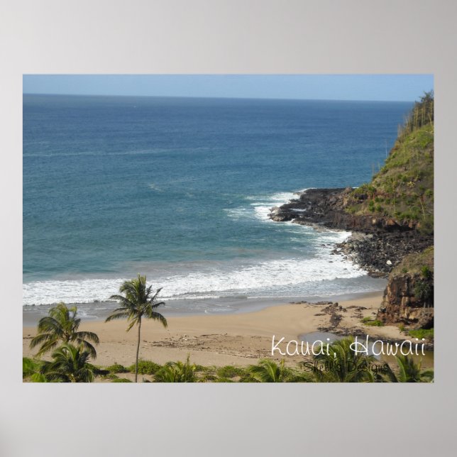 Affiche Île Kauai Hawaï (Devant)