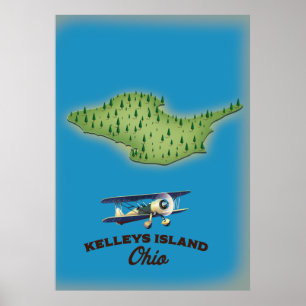 Affiche Île Kelleys Ohio