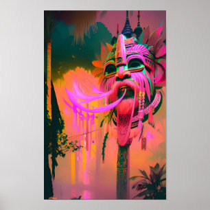 Affiche Île magique dans l'air Ken Gage Tropical