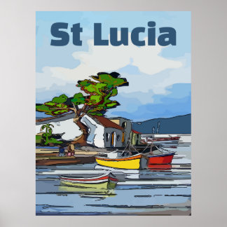 Affiche Île Sainte-Lucie,