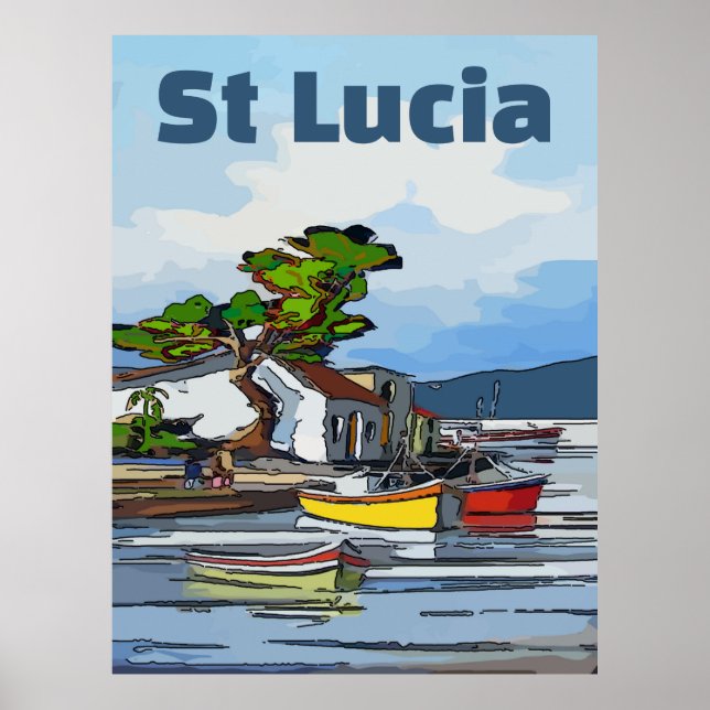 Affiche Île Sainte-Lucie,  (Devant)
