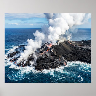 Affiche Île volcanique