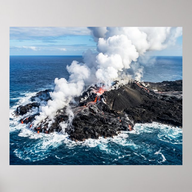 Affiche Île volcanique (Devant)