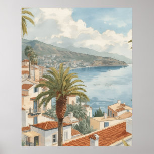 Affiche Îles Baléares Voyage Vintage Français