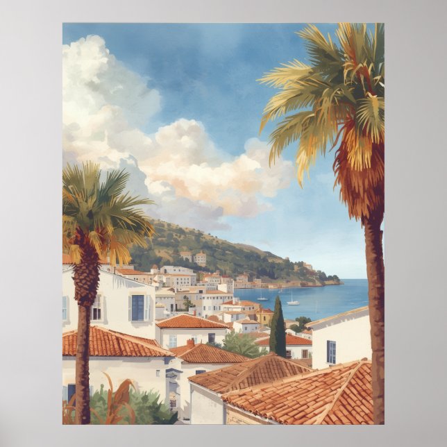 Affiche Îles Baléares Voyage Vintage Français (Devant)