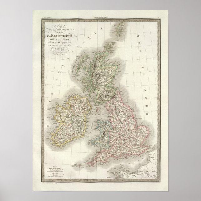 Affiche Iles Basique - Îles britanniques (Devant)