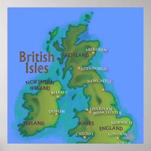 Affiche Îles Britanniques