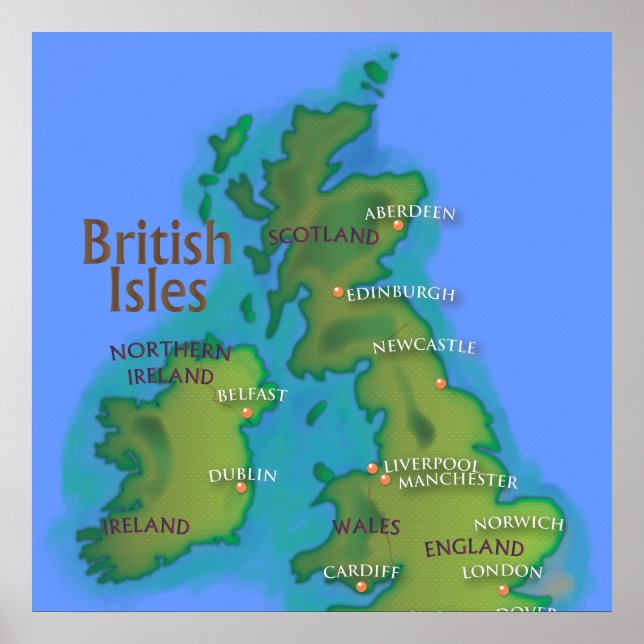Affiche Îles Britanniques (Devant)