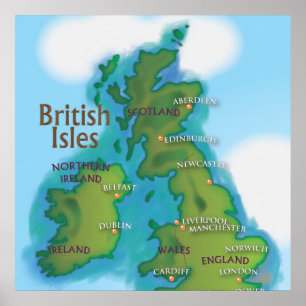 Affiche Îles Britanniques