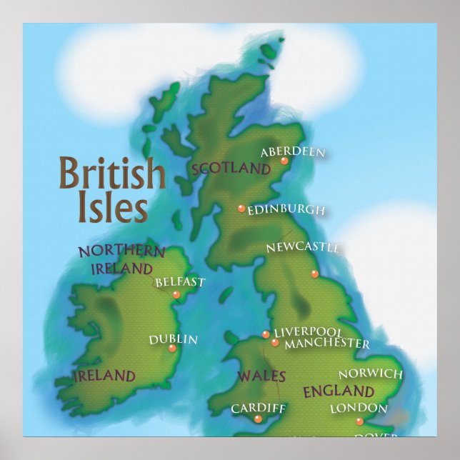 Affiche Îles Britanniques (Devant)
