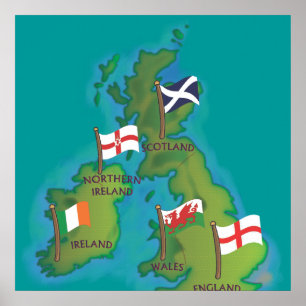 Affiche Îles Britanniques et Irlande