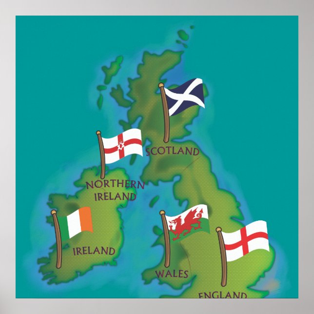 Affiche Îles britanniques et Irlande (Devant)