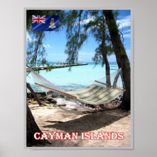 Affiche Îles Caïmans - Rum Point - Panorama -