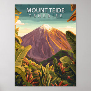 Affiche Îles Canaries du Mont Teide Tenerife