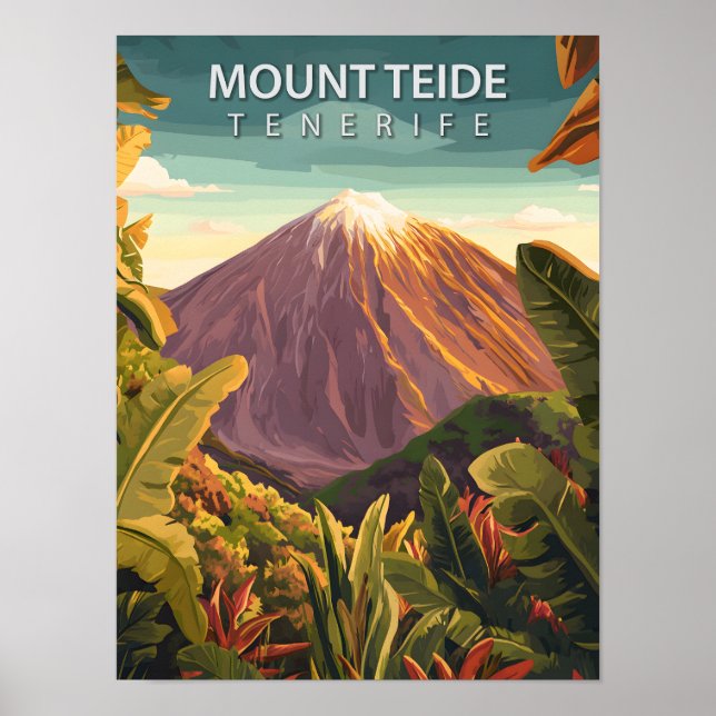 Affiche Îles Canaries du Mont Teide Tenerife (Devant)
