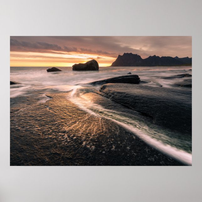 Affiche Iles Lofoten Norvège (Devant)