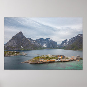 Affiche Iles Lofoten Norvège