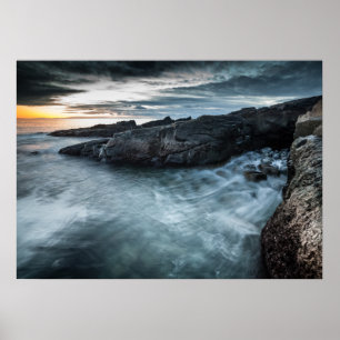 Affiche Iles Lofoten Norvège Côte Paysage Photo