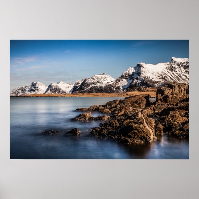 Affiche Iles Lofoten Norvège Paysage (Devant)
