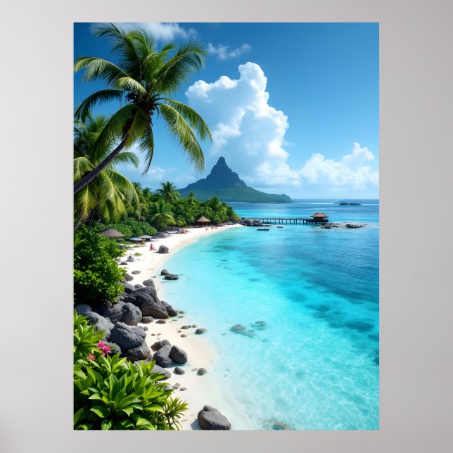 Affiche îles Maldives  (Devant)