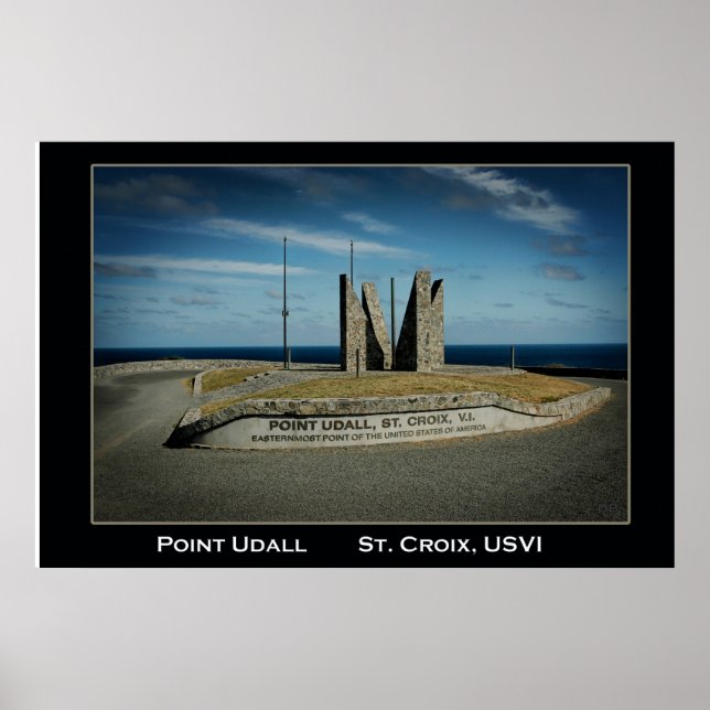 Affiche Îles Vierges américaines St. Croix USVI Point Udal (Devant)