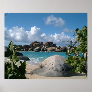 Affiche Îles Vierges britanniques, Gorda, The Baths Beach
