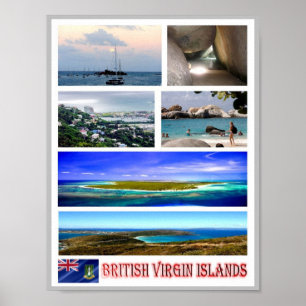 Affiche Îles Vierges britanniques - Mosaic -