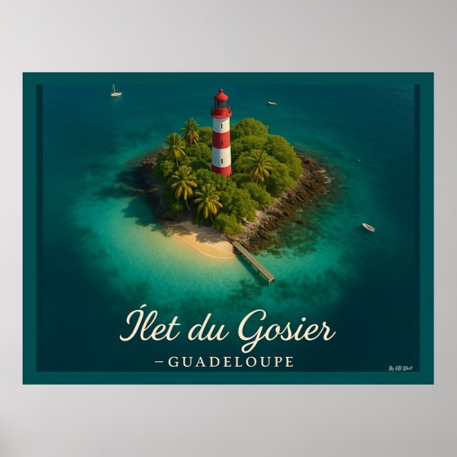 Affiche Îlet du Gosier Guadeloupe  (Devant)