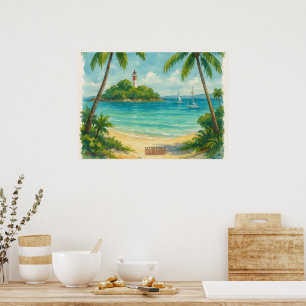 Affiche Îlet du Gosier – Guadeloupe