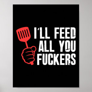 Affiche Ill Alimenter Tous Les Fiches Hilarious Barbecue C