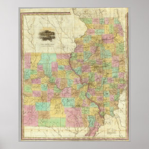Affiche Illinois And Missouri