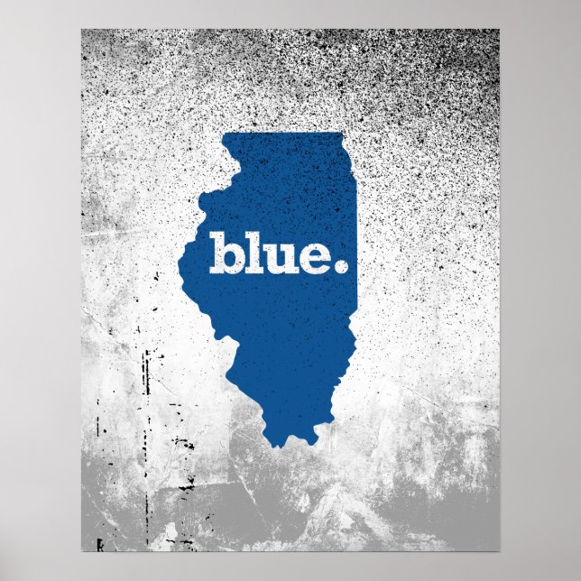 AFFICHE ILLINOIS BLUE STATE (Devant)