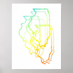 Affiche illinois chill blur