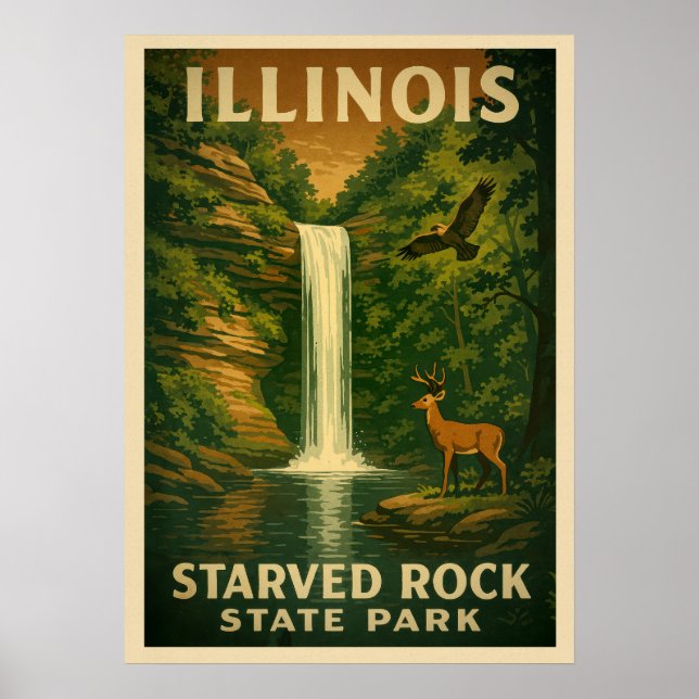 Affiche Illinois Starved Rock State Park V01 (Devant)