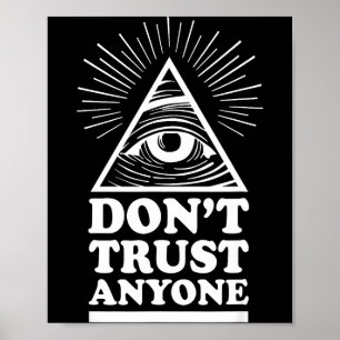 Affiche Illuminati Ne Faites Confiance à Personne Œil de l