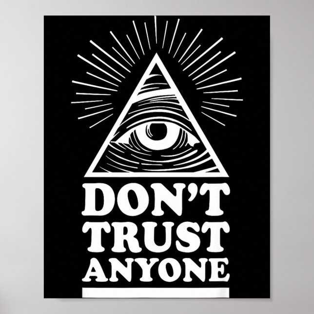 Affiche Illuminati Ne Faites Confiance à Personne Œil de l (Devant)