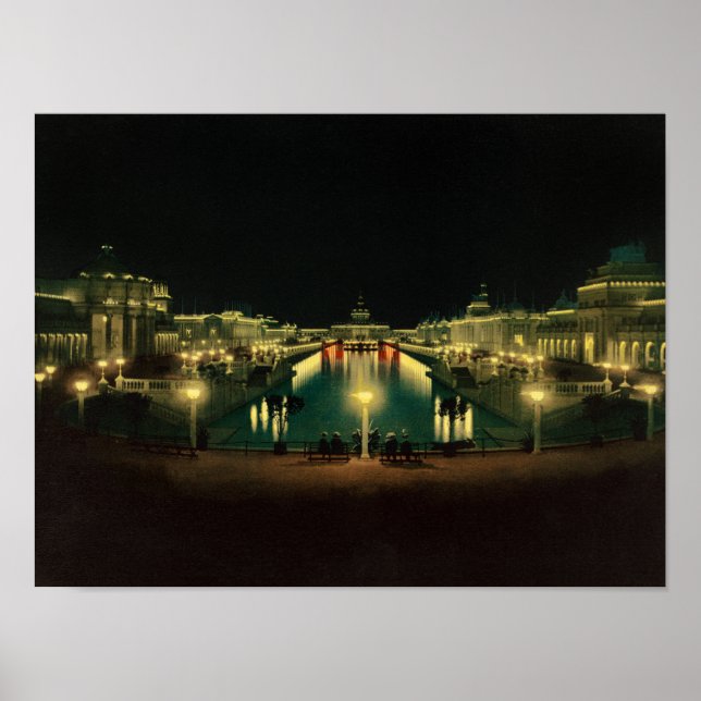 Affiche Illumination nocturne de la Grande Cour - 1898 (Devant)