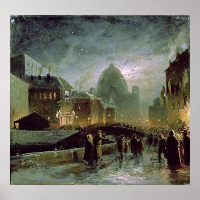Affiche Illuminations à Saint-Pétersbourg, 1869 (Devant)