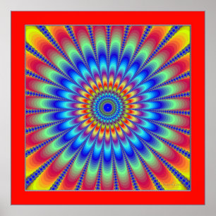 Affiche Illusion de couleurs pulsives