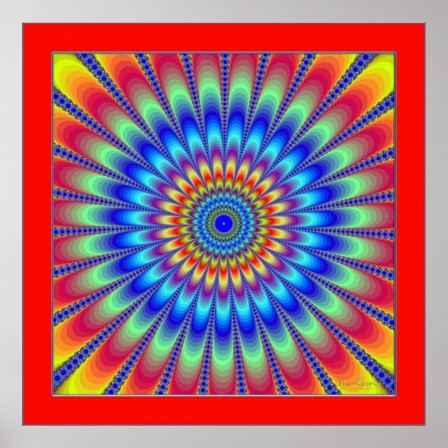 Affiche Illusion de couleurs pulsives (Devant)