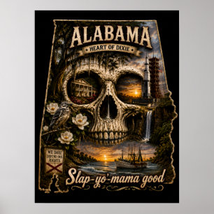 Affiche Illusion de crâne de l'Alabama Astigmatisme dans