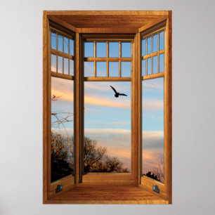 Affiche Illusion de la fenêtre de Wood Bay - Country Flyin