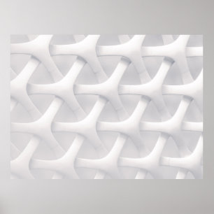 Affiche Illusion d'optique blanche et grise