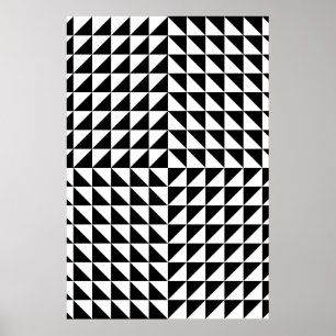 Affiche illusion d'optique noir